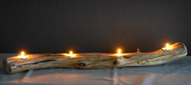 Candles on a stump
